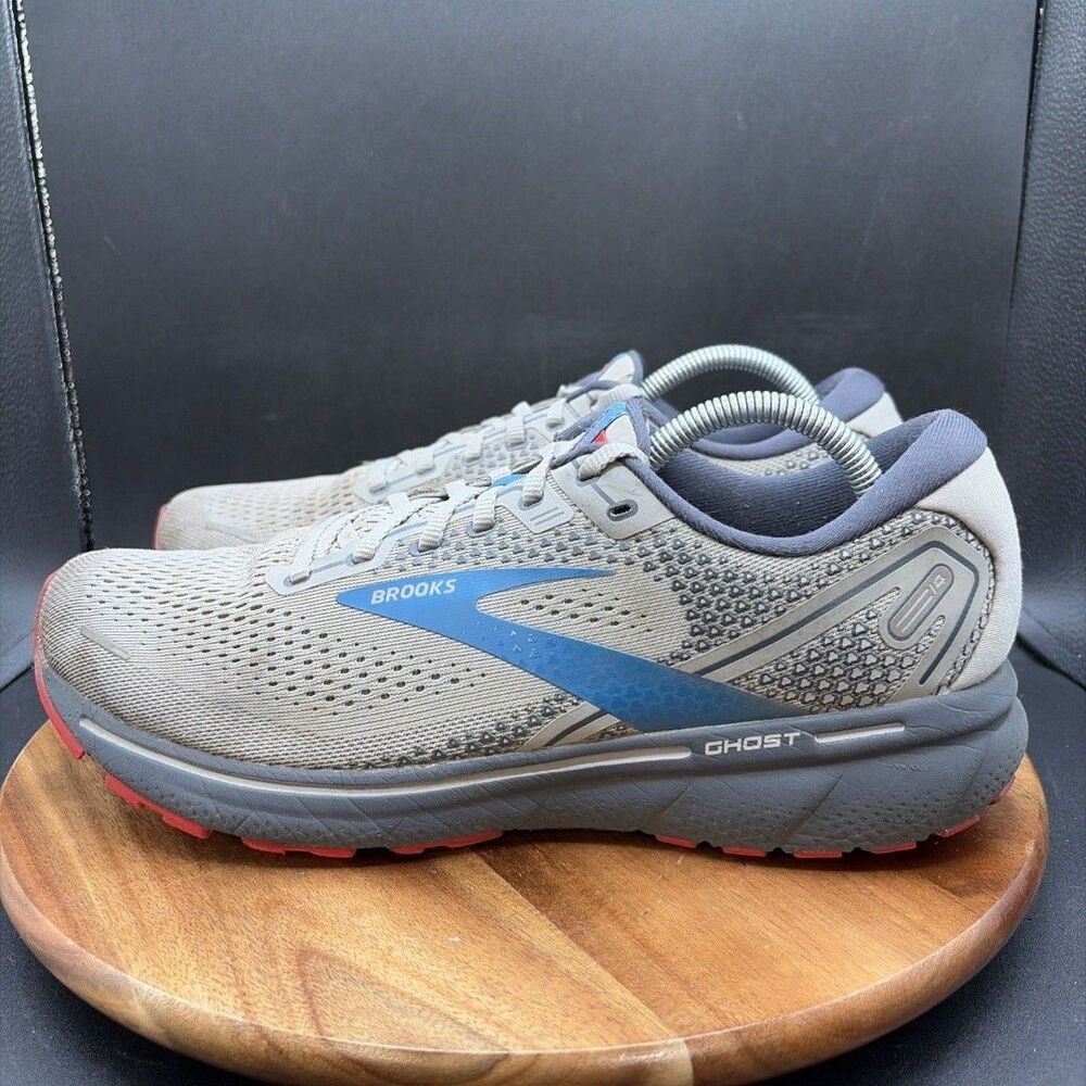 Brooks Ghost 14 Men's Size 10.5 D Running Shoes Grey Blue Sneakers